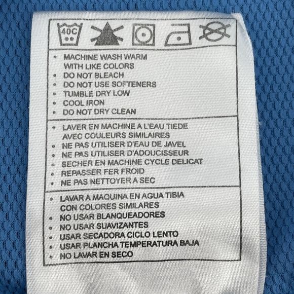 Vintage Nike Golf Men's XL Blue Polo Shirt FIT DRY Micro Print Made in Taiwan - Picture 9 of 11